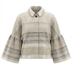 PIAZZA SEMPIONE WOMENS JACKET SIZE 40/US 4 GOLD BEIGE YELLOW